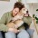 a person holding a dog